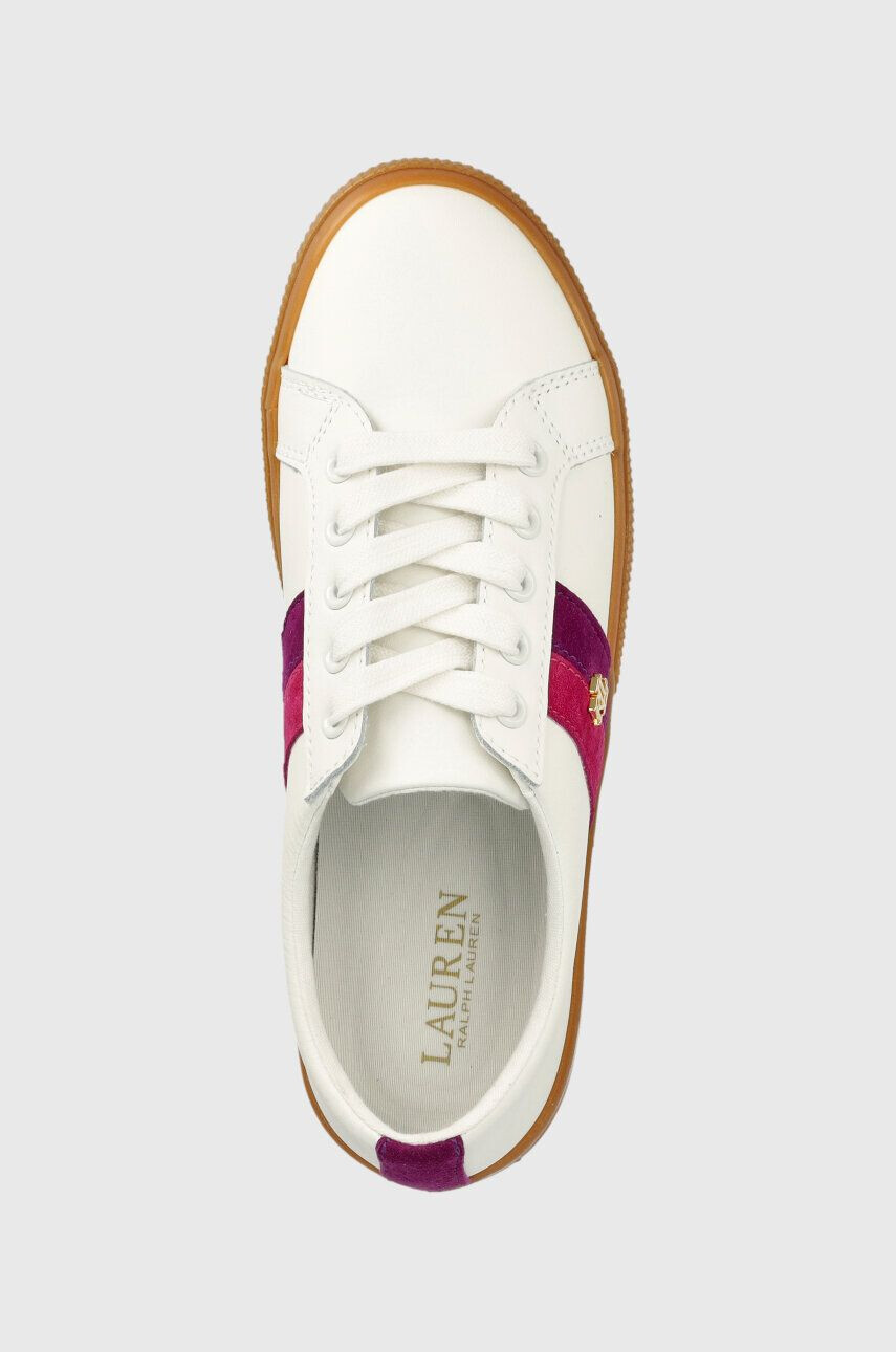 Lauren Ralph Lauren Kožené sneakers boty Janson IV bílá barva 802912650002 - Pepit.cz