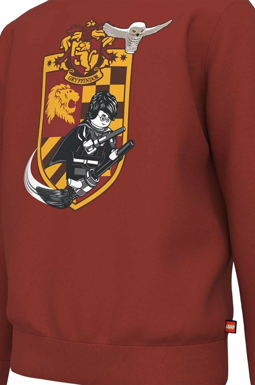 Lego Dětská bavlněná mikina Harry Potter červená barva s potiskem - Pepit.cz