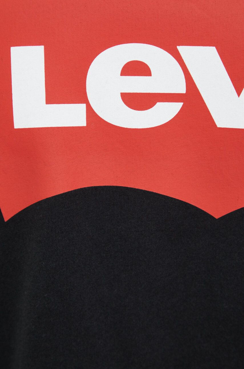 Levi's Bavlněné tričko černá barva s potiskem - Pepit.cz