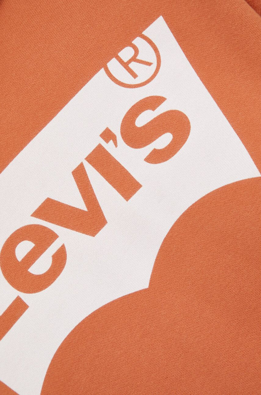 Levi's Bavlněná mikina dámská oranžová barva s potiskem - Pepit.cz