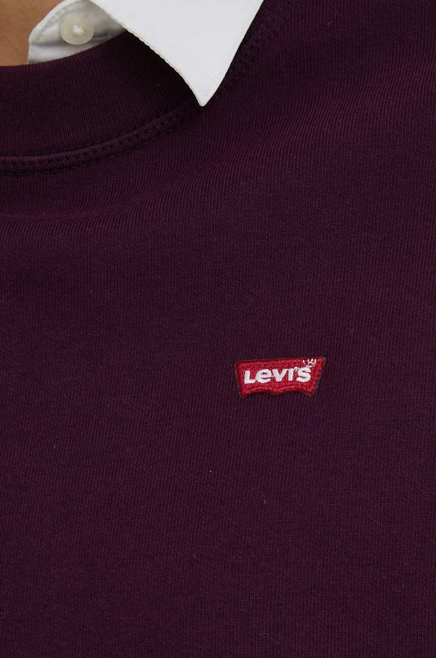 Levi's Bavlněná mikina dámská fialová barva hladká - Pepit.cz