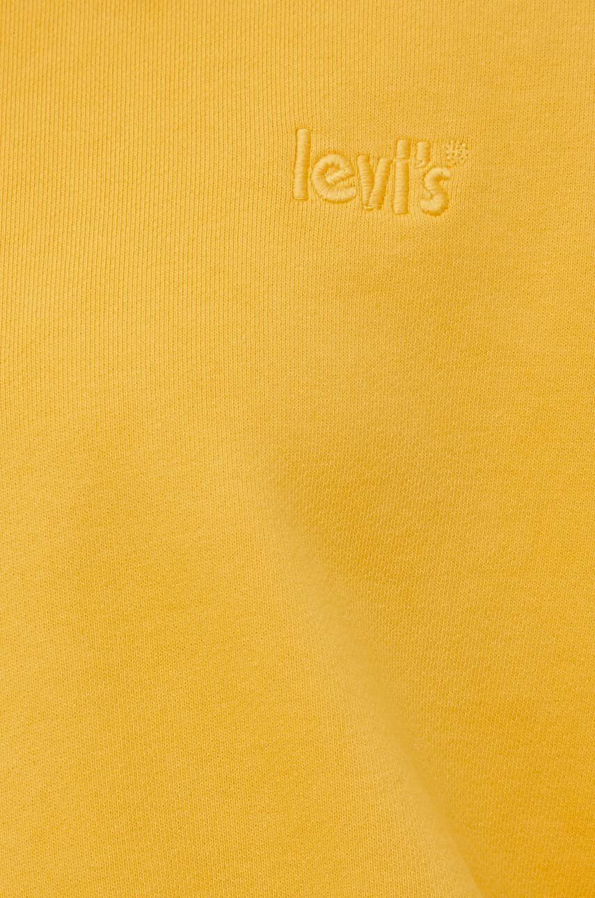 Levi's Bavlněná mikina dámská žlutá barva hladká - Pepit.cz