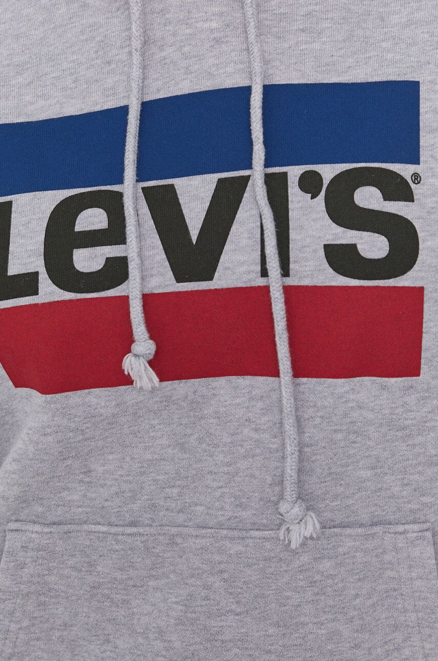 Levi's Bavlněná mikina pánská zelená barva s potiskem - Pepit.cz