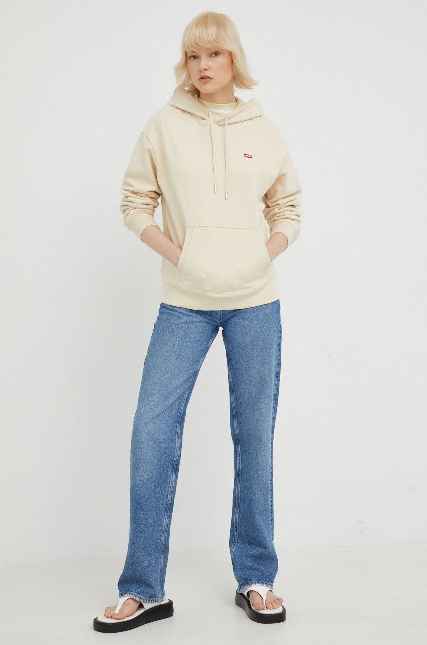 Levi's Bavlněná mikina dámská béžová barva hladká 24693.0035-Neutrals - Pepit.cz