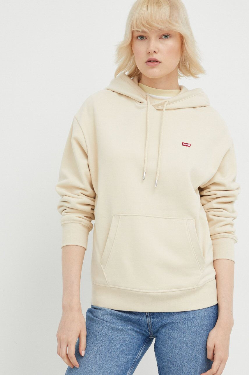 Levi's Bavlněná mikina dámská béžová barva hladká 24693.0035-Neutrals - Pepit.cz