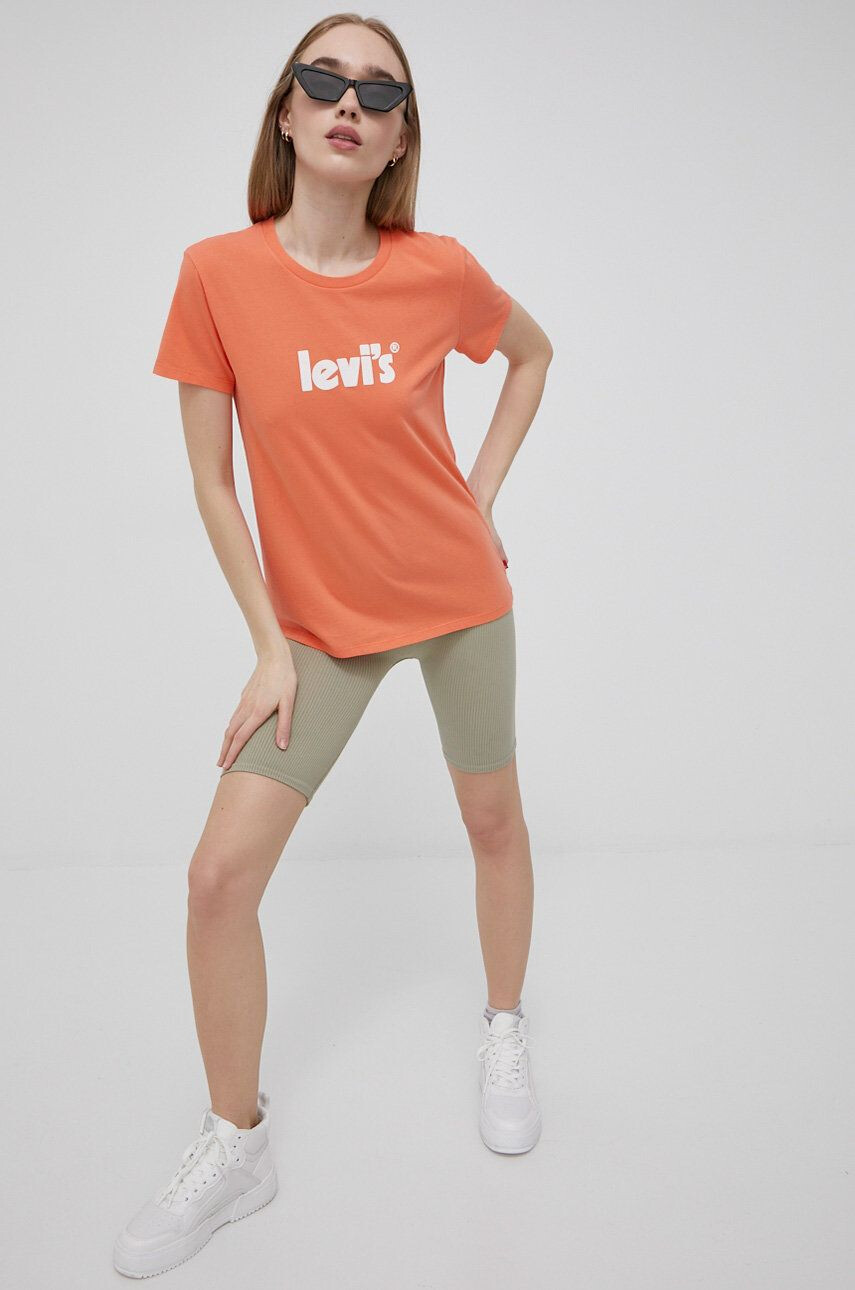 Levi's Bavlněné tričko oranžová barva 17369.1839-Reds - Pepit.cz