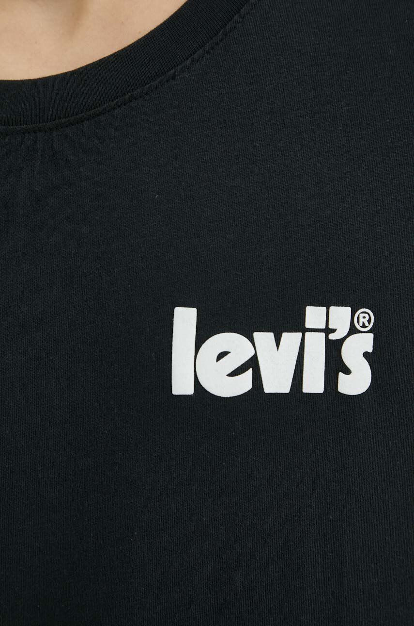 Levi's Bavlněné tričko černá barvas potiskem16143.0837-Blacks - Pepit.cz