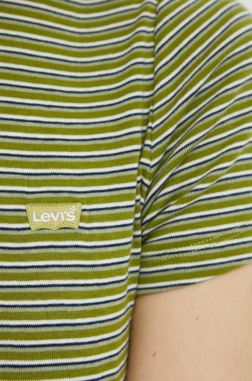 Levi's Bavlněné tričko zelená barva - Pepit.cz