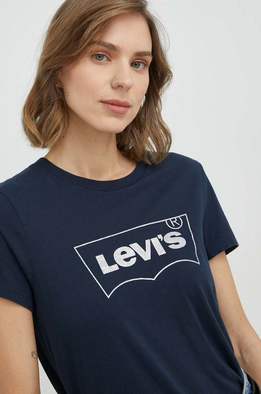 Levi's Bavlněné tričko tmavomodrá barva - Pepit.cz