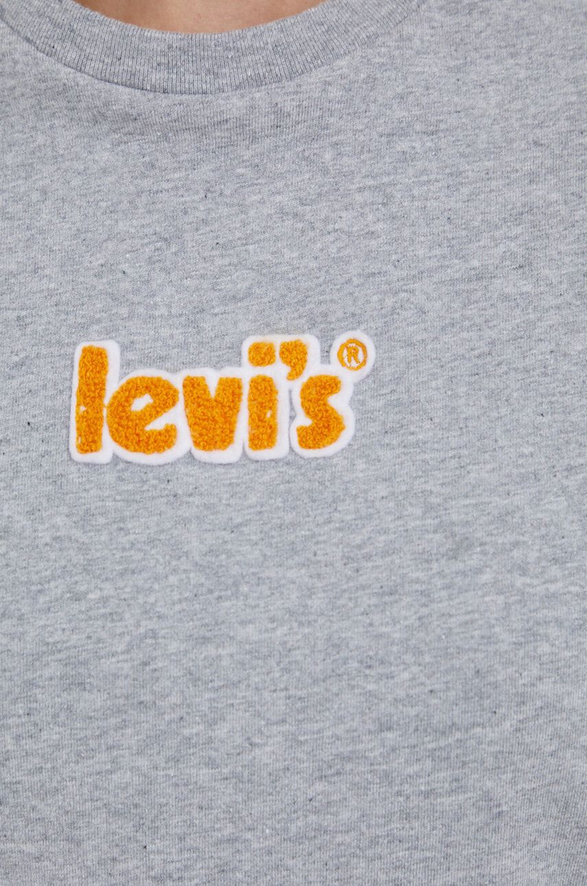 Levi's Bavlněné tričko šedá barva - Pepit.cz