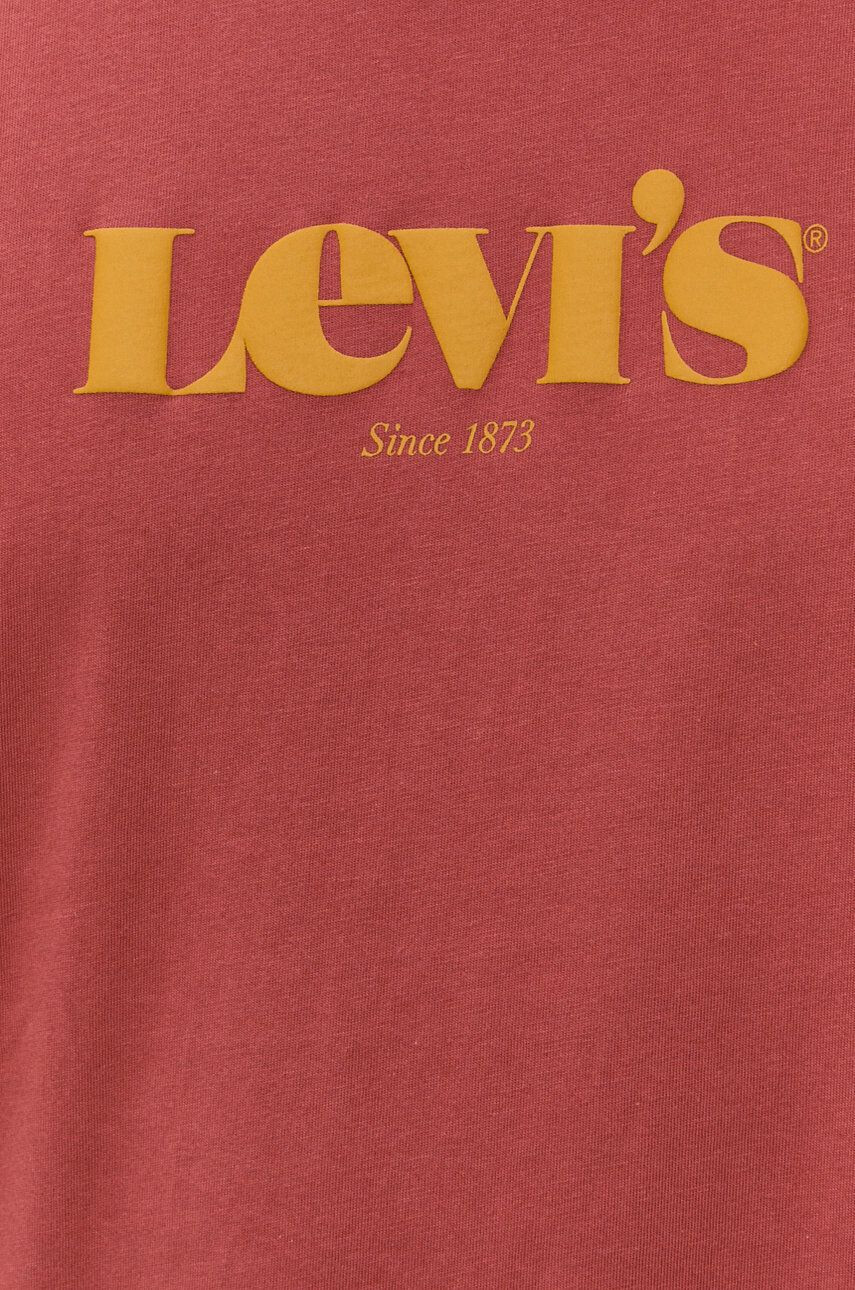 Levi's Bavlněné tričko červená barva s potiskem 16143.0318-Reds - Pepit.cz