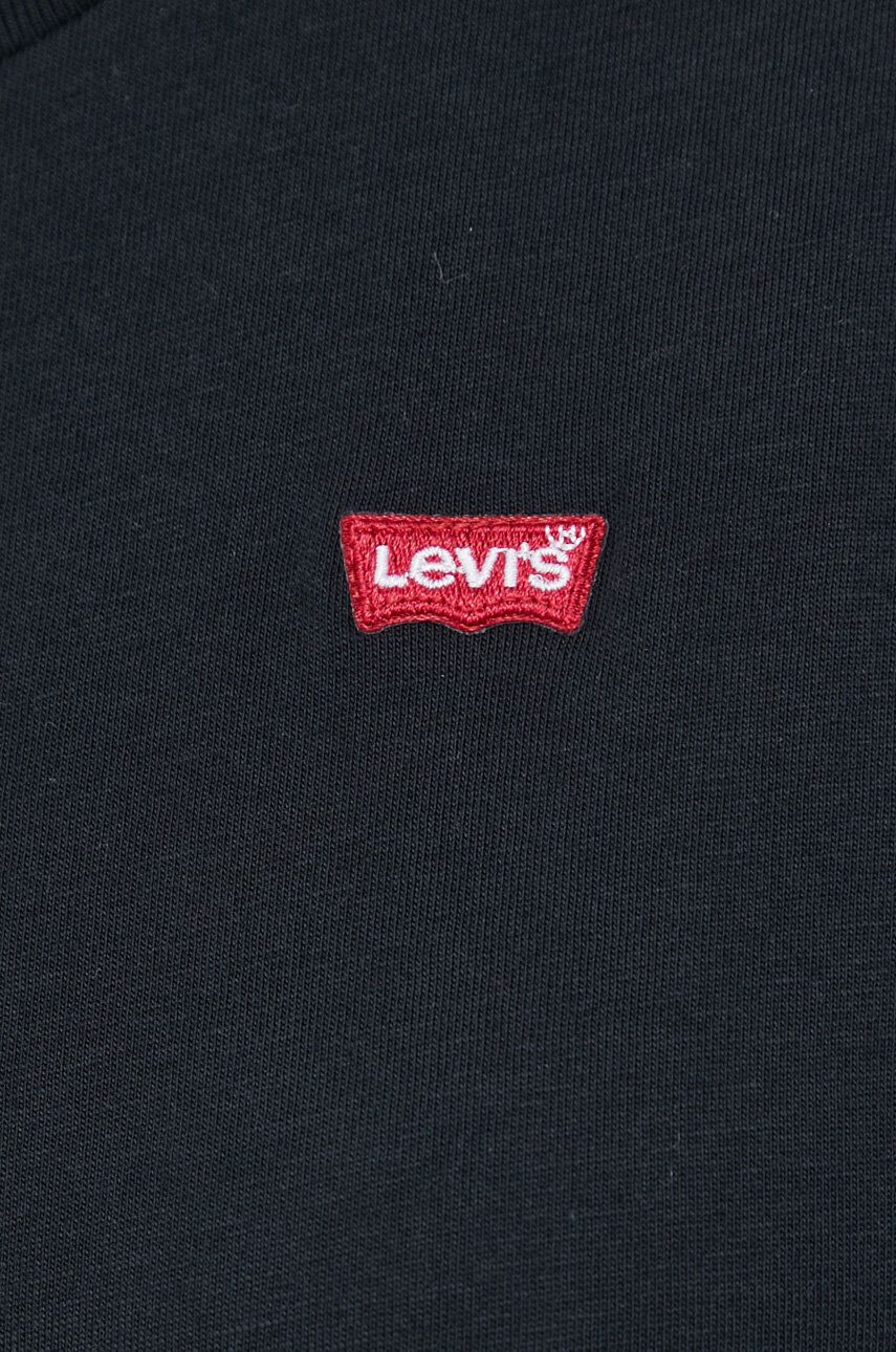 Levi's Bavlněný top černá barva - Pepit.cz