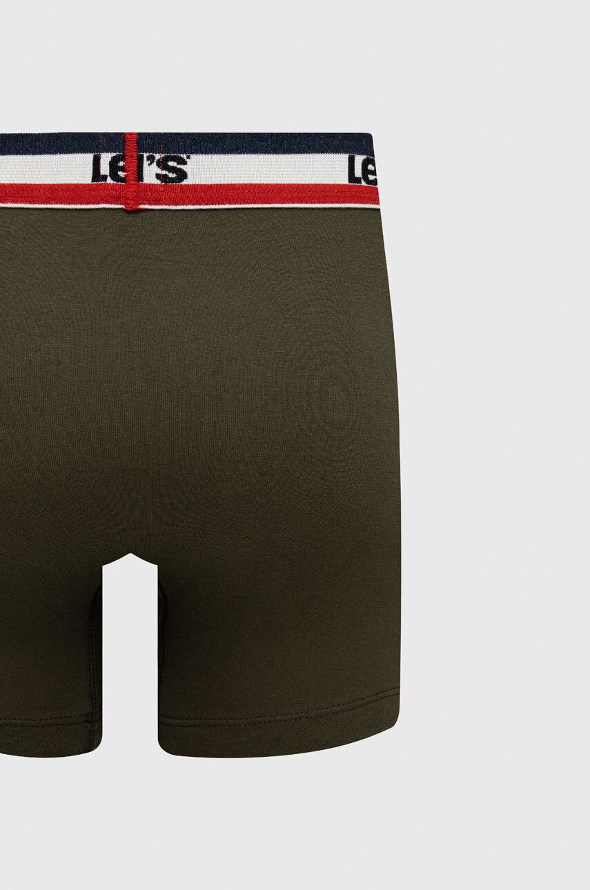 Levi's Boxerky (3-pak) pánské zelená barva - Pepit.cz