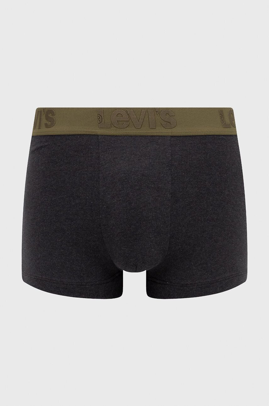 Levi's Boxerky (3-pak) pánské šedá barva - Pepit.cz