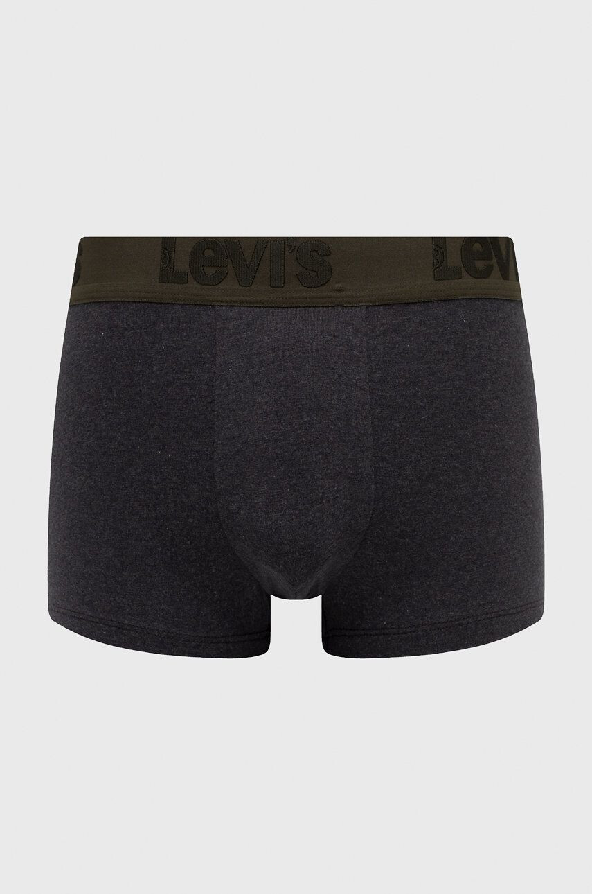 Levi's Boxerky (3-pak) pánské šedá barva - Pepit.cz