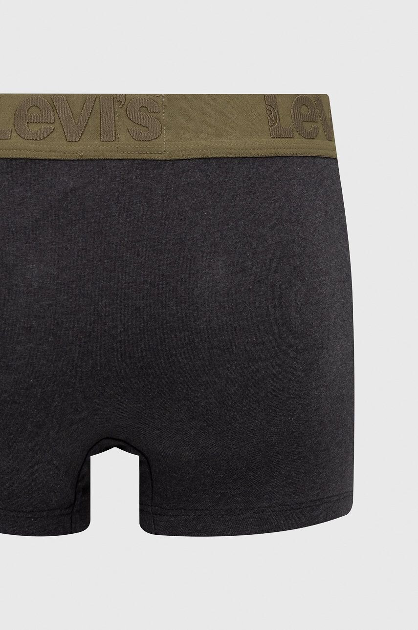 Levi's Boxerky (3-pak) pánské šedá barva - Pepit.cz