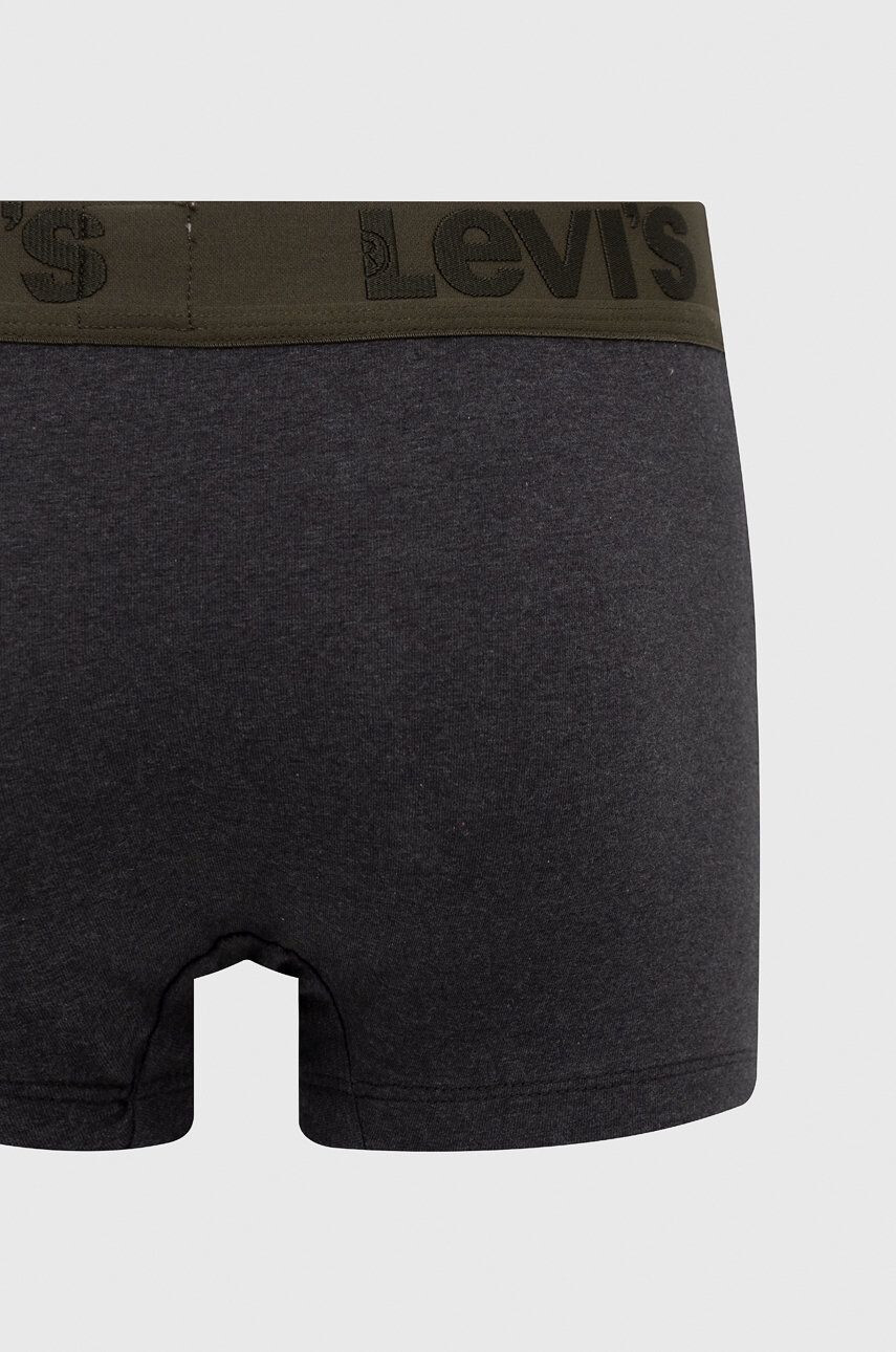 Levi's Boxerky (3-pak) pánské šedá barva - Pepit.cz