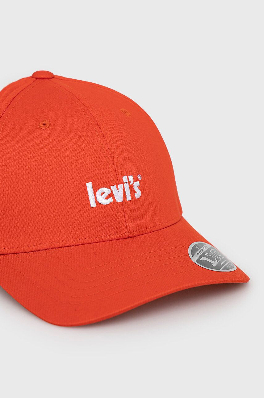 Levi's Čepice oranžová barva s aplikací - Pepit.cz