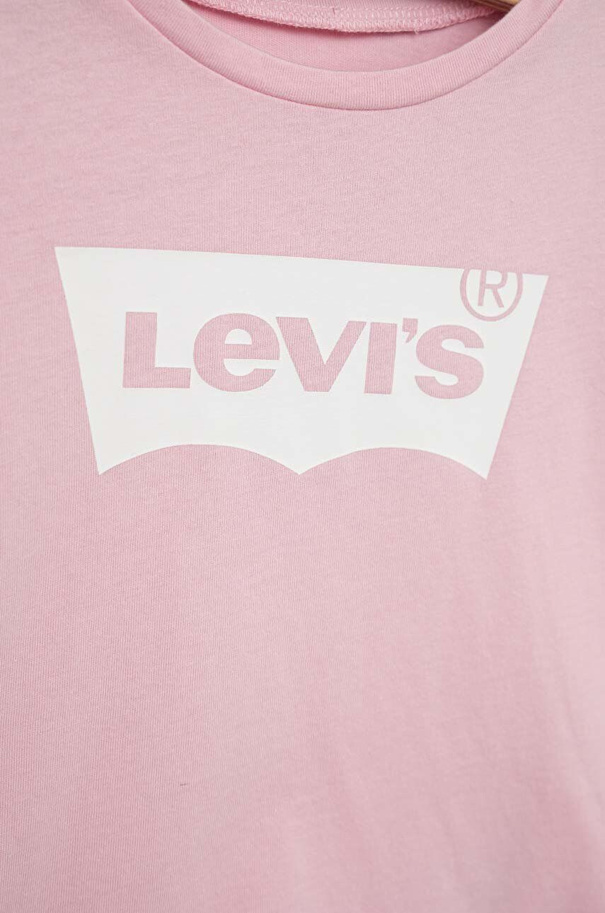 Levi's Dětská bavlněná košile s dlouhým rukávem růžová barva - Pepit.cz