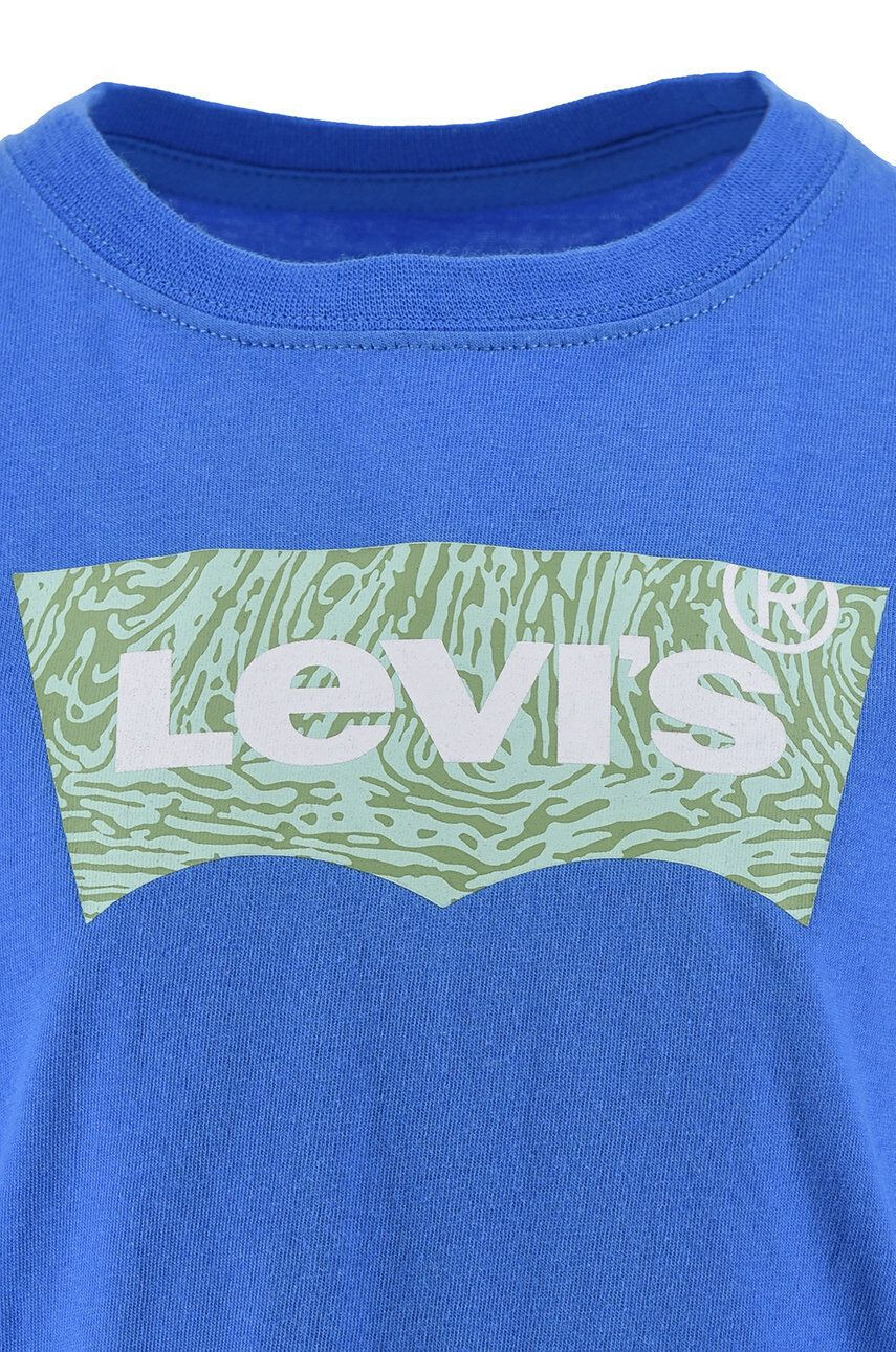 Levi's Dětská bavlněná košile s dlouhým rukávem tmavomodrá barva s potiskem - Pepit.cz