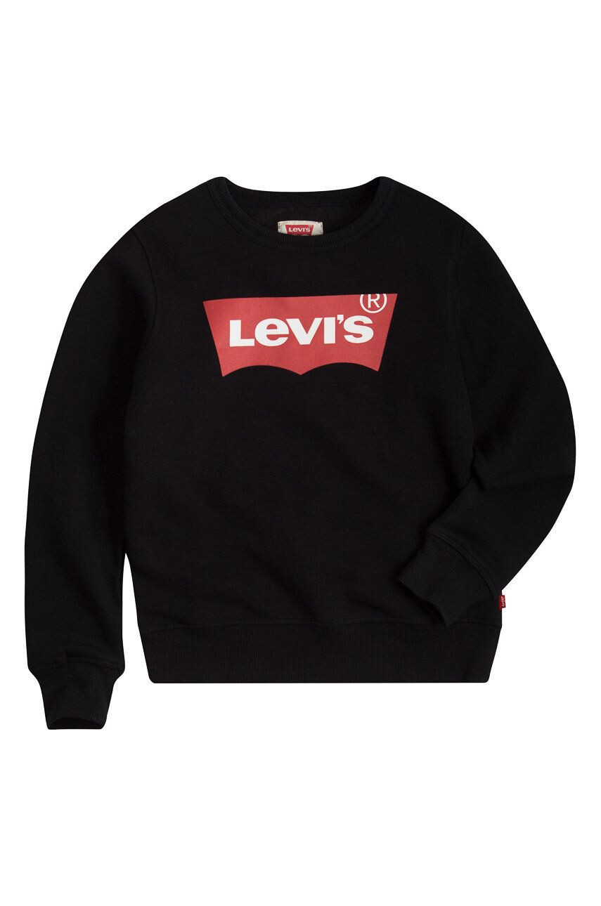 Levi's Dětská mikina černá barva s potiskem - Pepit.cz