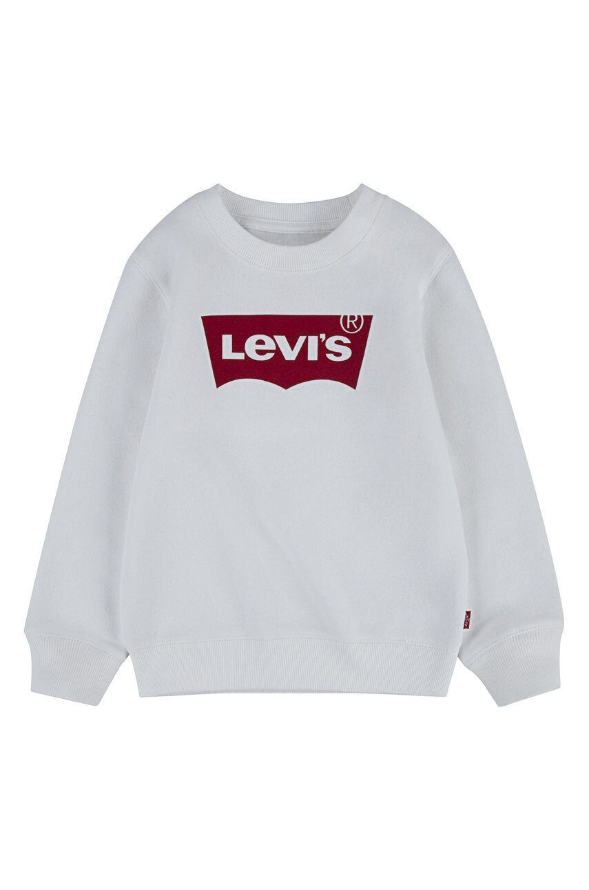 Levi's Dětská mikina bílá barva s potiskem - Pepit.cz