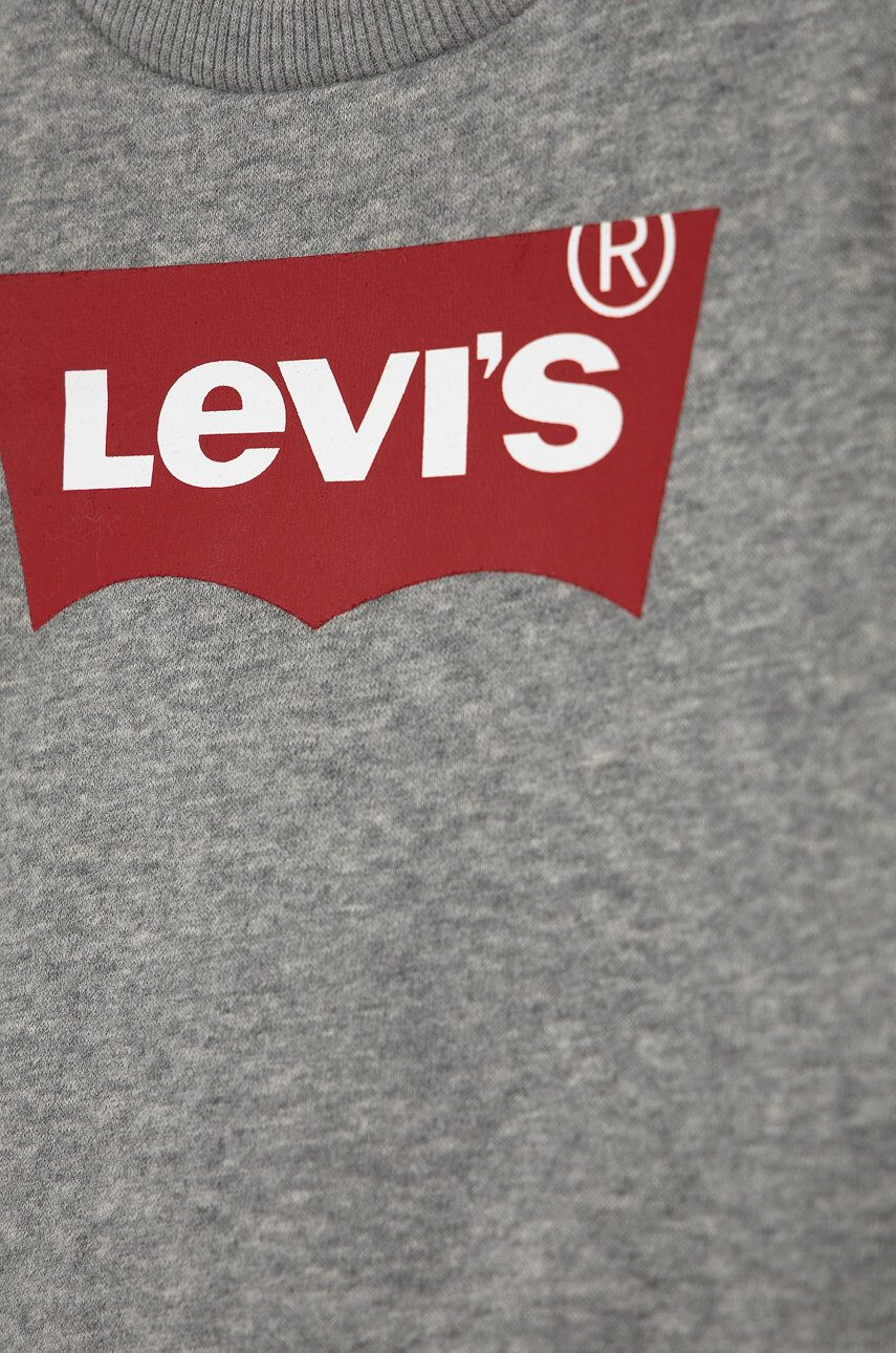 Levi's Dětská mikina šedá barva s potiskem - Pepit.cz