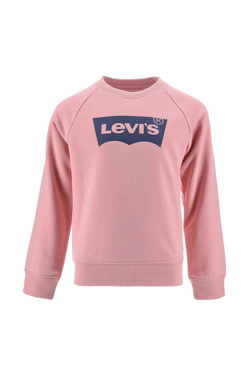 Levi's Dětská mikina růžová barva s potiskem - Pepit.cz