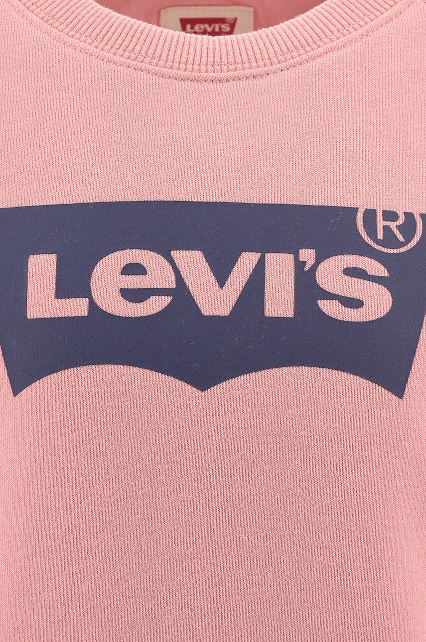 Levi's Dětská mikina růžová barva s potiskem - Pepit.cz