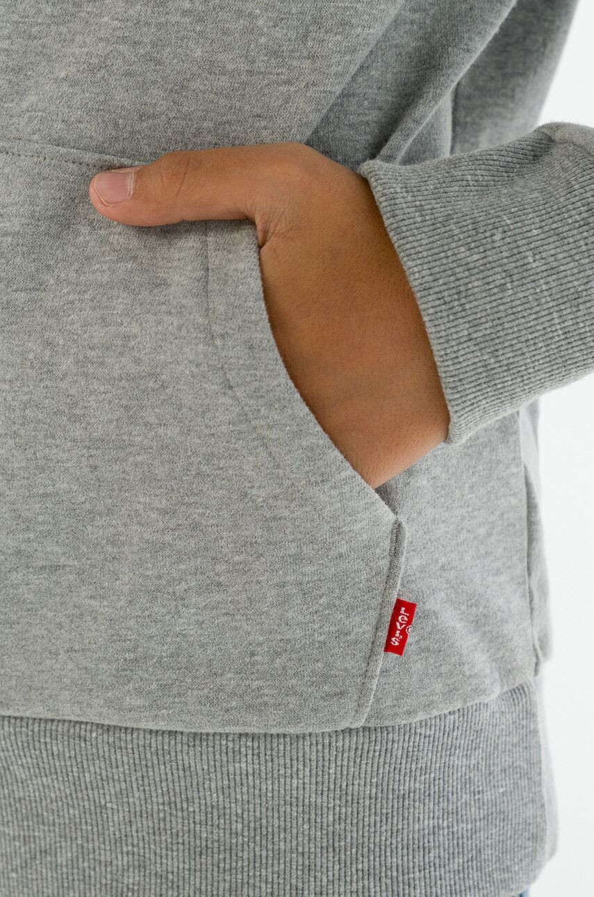 Levi's Dětská mikina šedá barva s potiskem - Pepit.cz