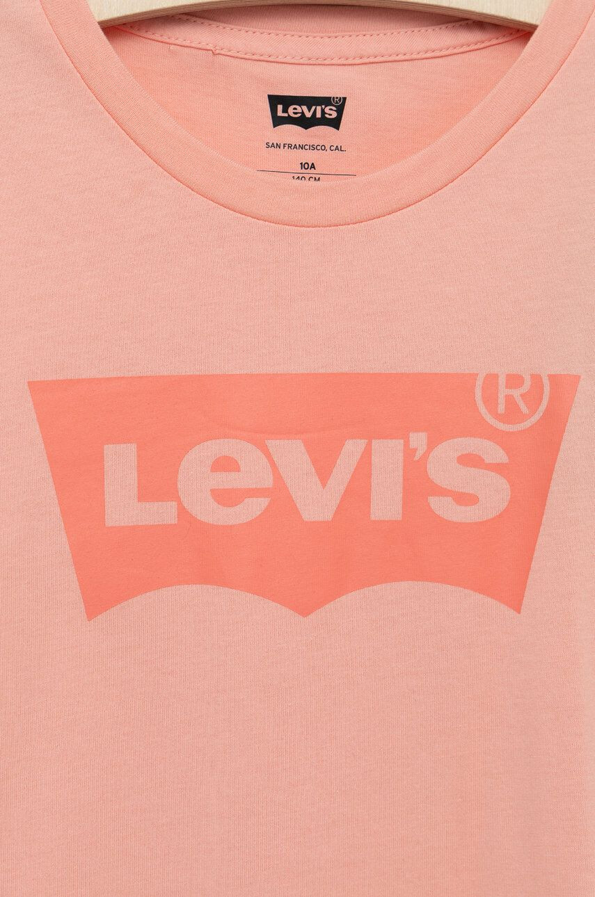 Levi's Dětské bavlněné tričko růžová barva - Pepit.cz