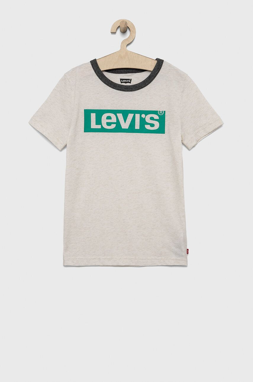 Levi's Dětské bavlněné tričko černá barva s potiskem - Pepit.cz