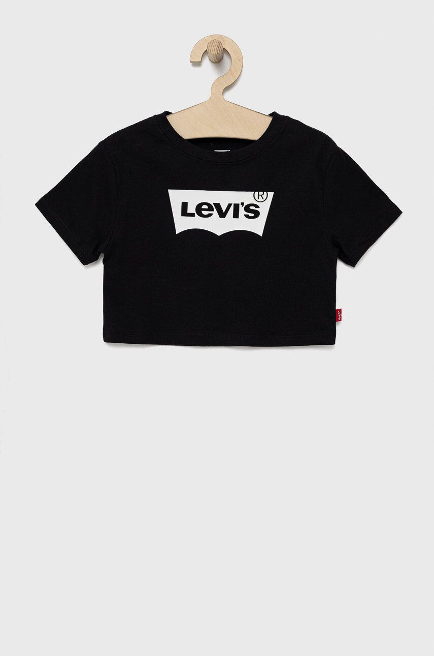 Levi's Dětské bavlněné tričko černá barva - Pepit.cz