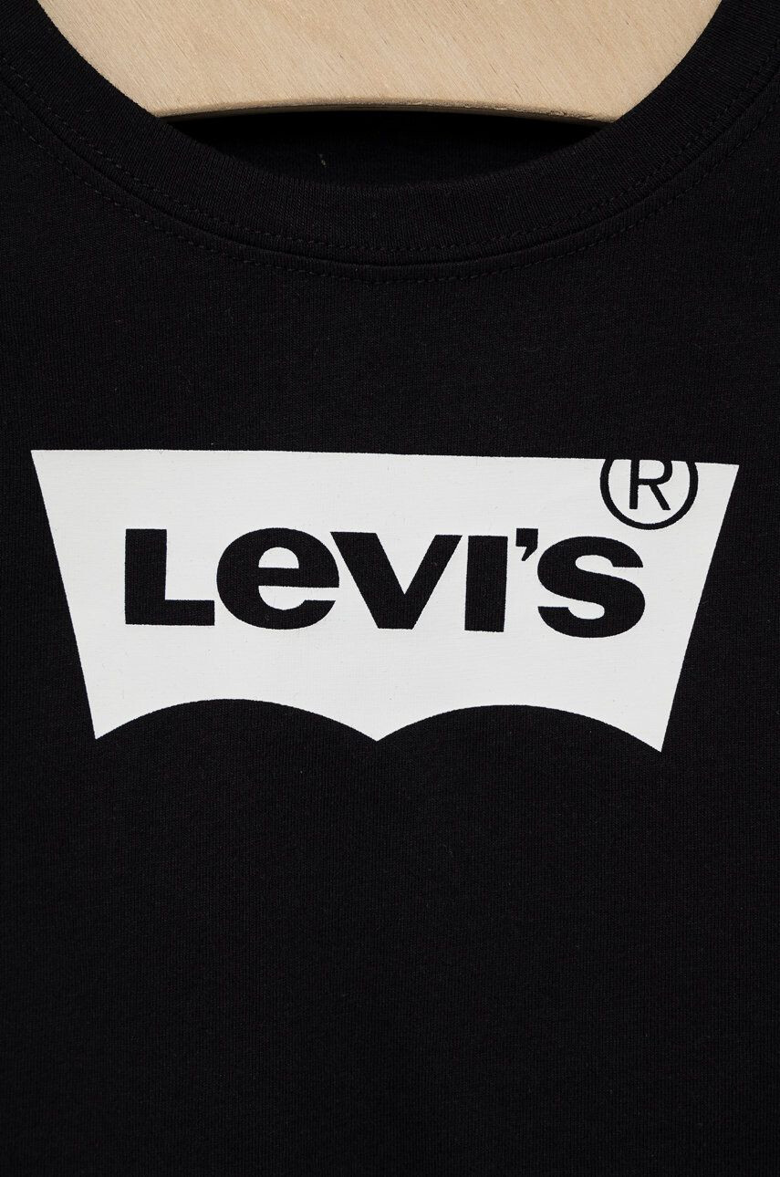 Levi's Dětské bavlněné tričko černá barva - Pepit.cz