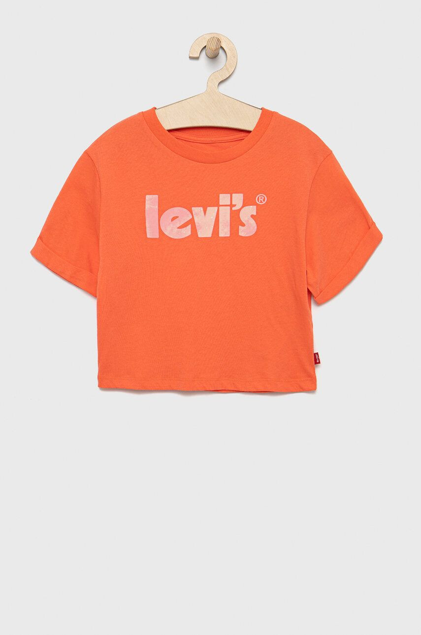 Levi's Dětské bavlněné tričko oranžová barva - Pepit.cz