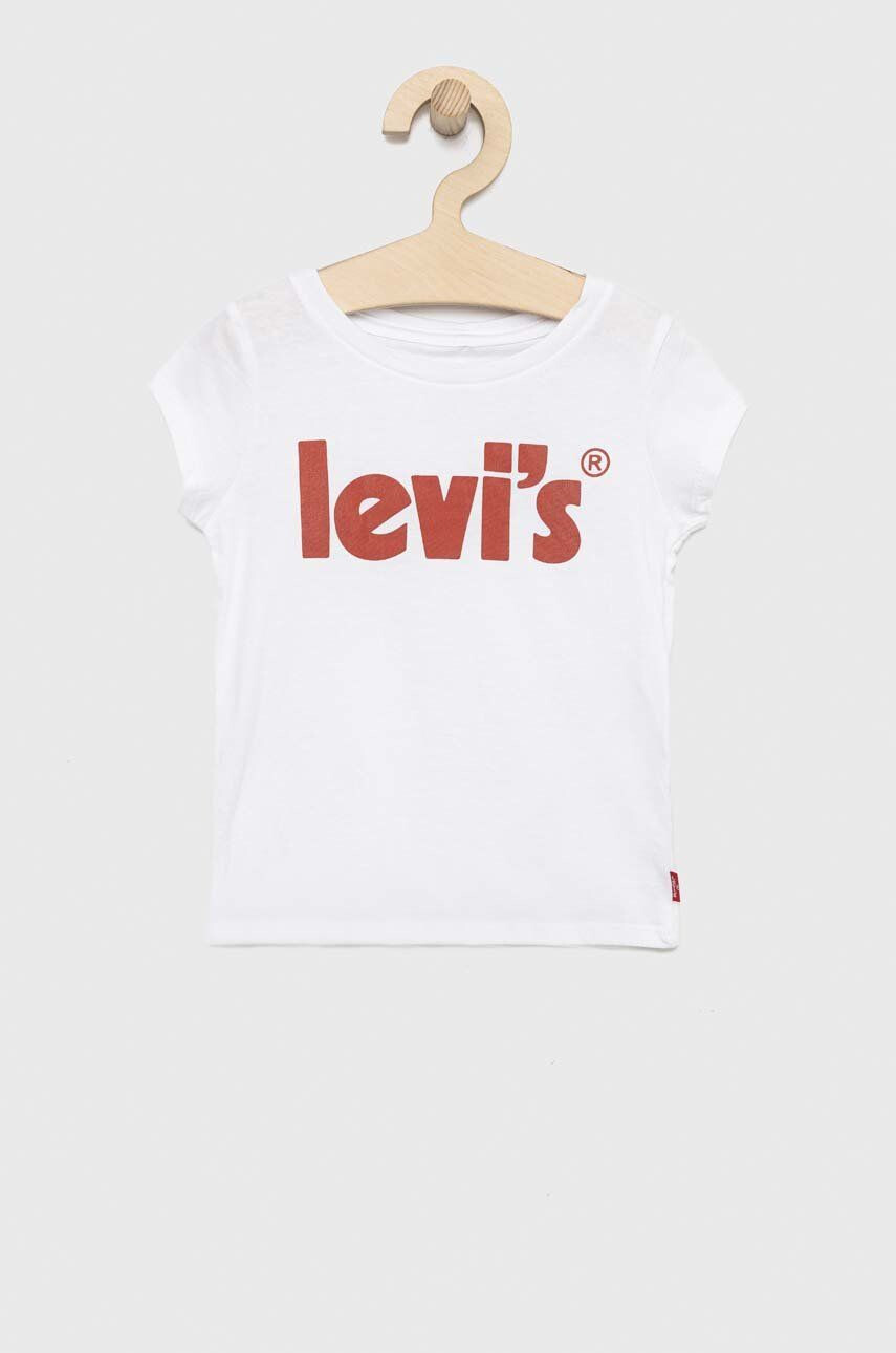 Levi's Dětské bavlněné tričko bílá barva - Pepit.cz