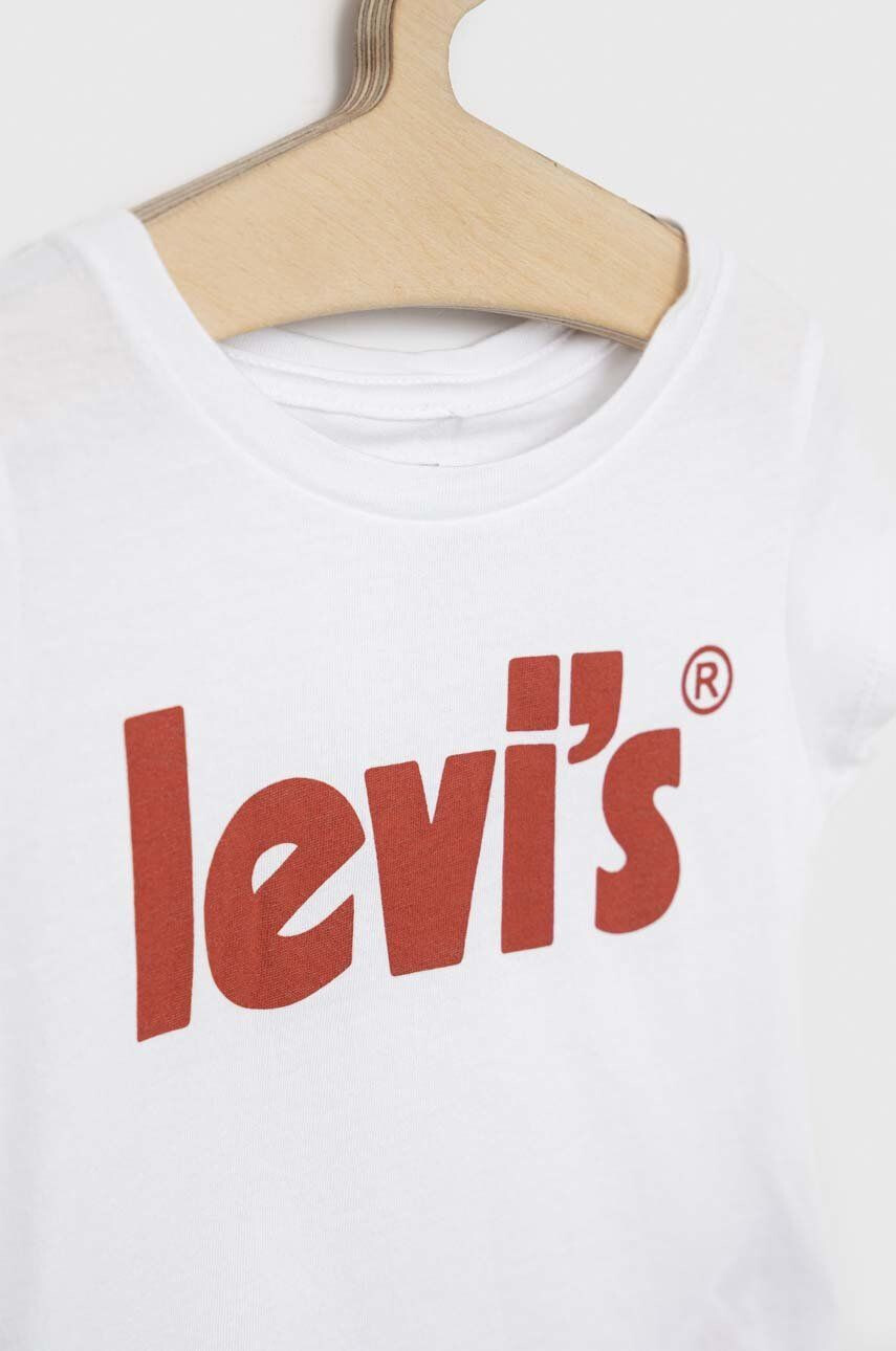 Levi's Dětské bavlněné tričko bílá barva - Pepit.cz