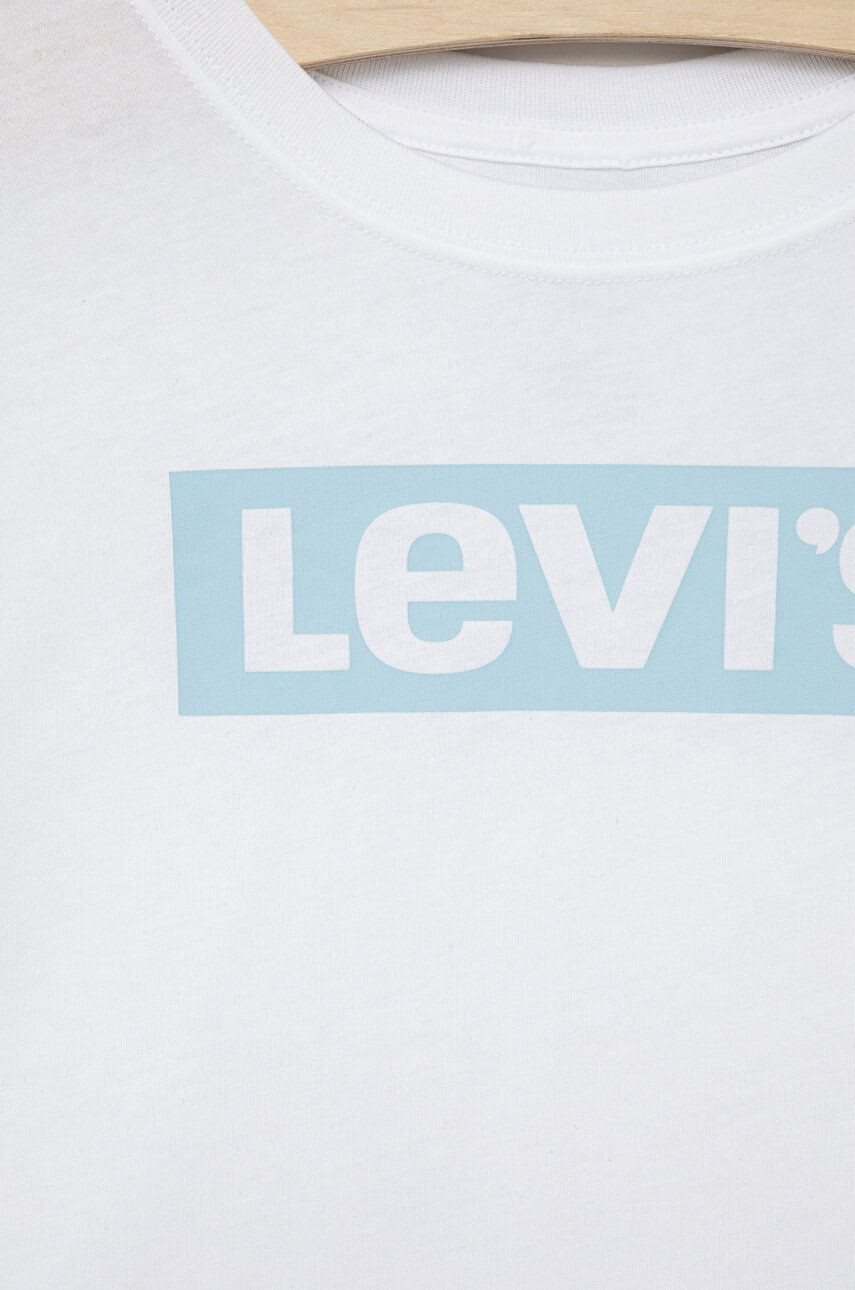 Levi's Dětské bavlněné tričko bílá barva - Pepit.cz