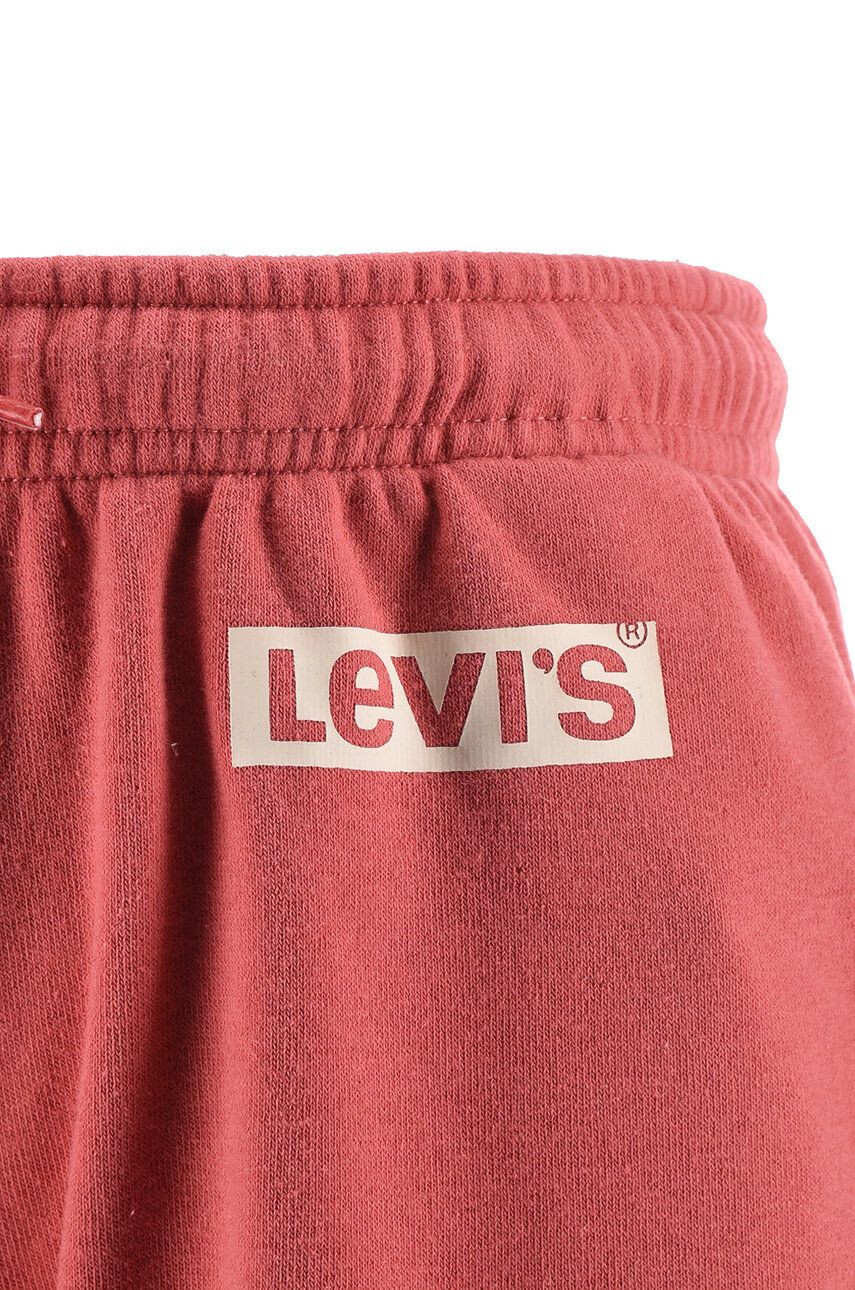 Levi's Dětské tepláky červená barva s potiskem - Pepit.cz