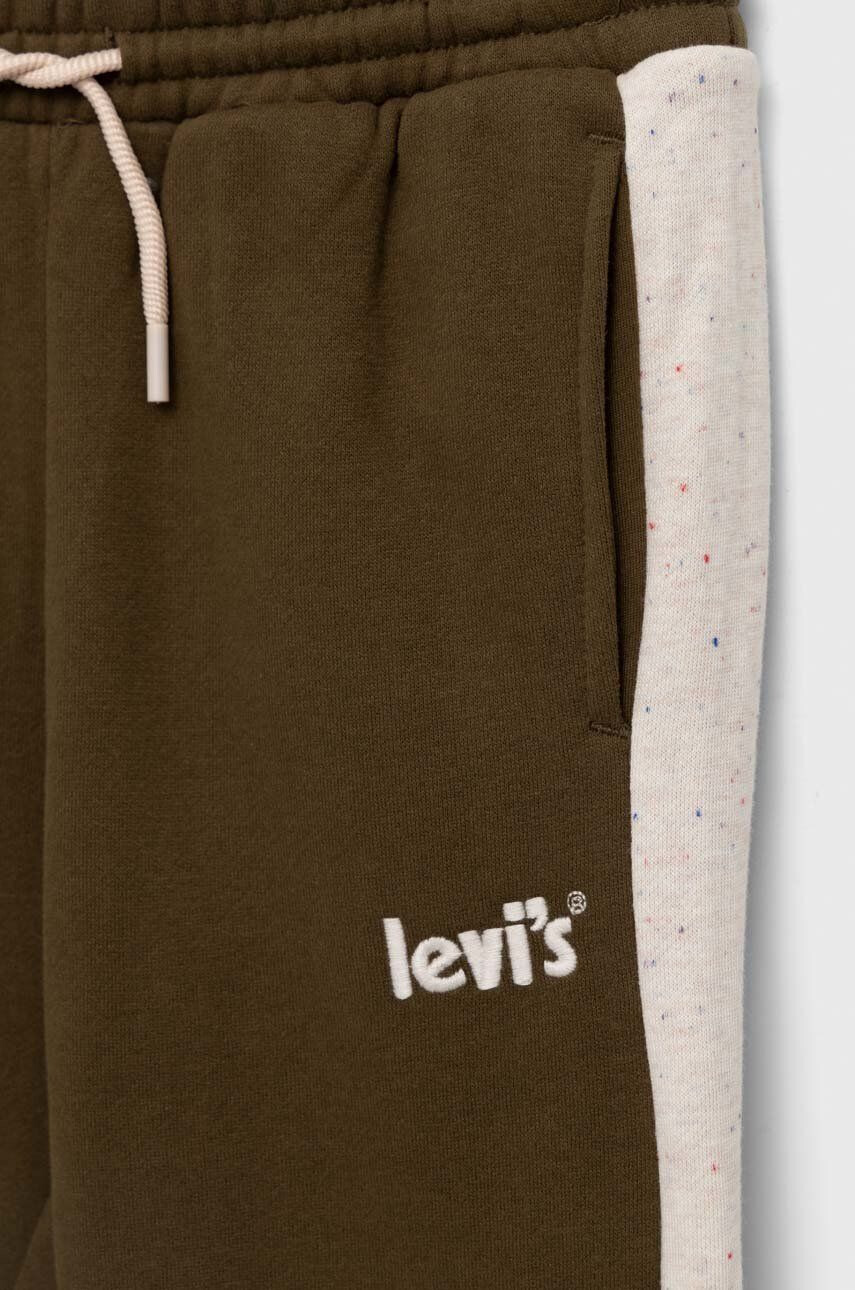 Levi's Dětské tepláky zelená barva s potiskem - Pepit.cz