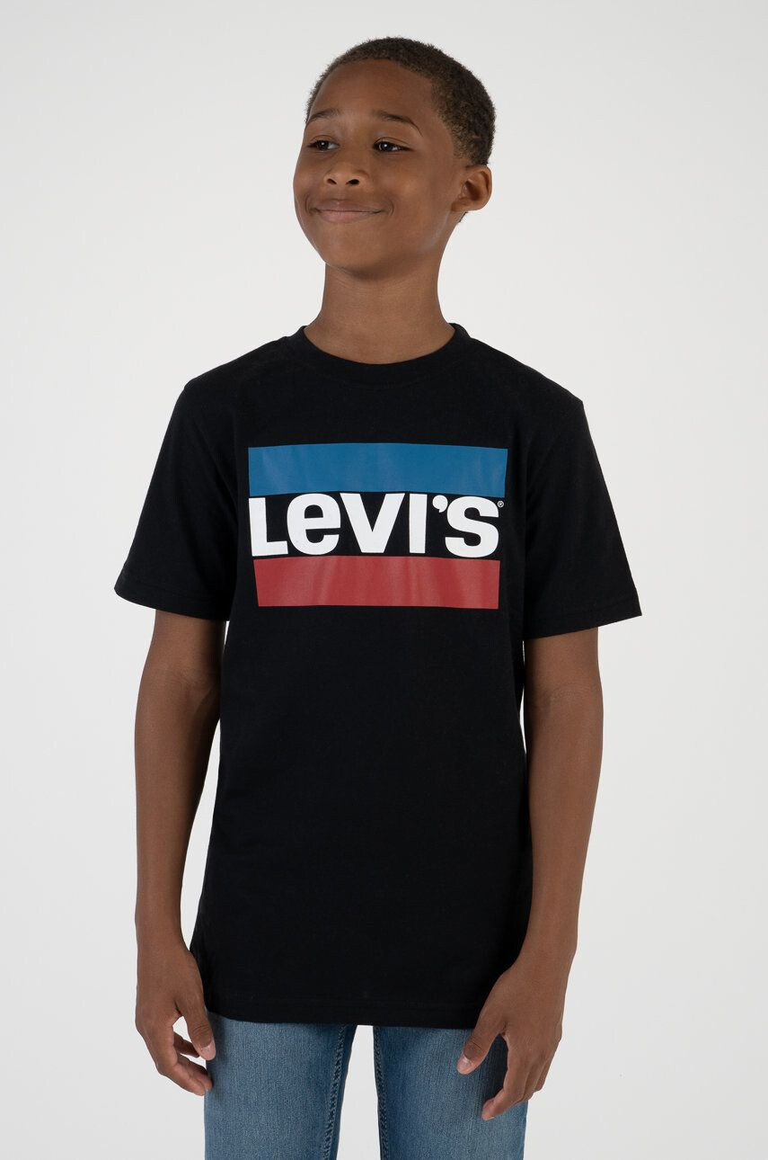 Levi's Dětské tričko černá barva s potiskem - Pepit.cz