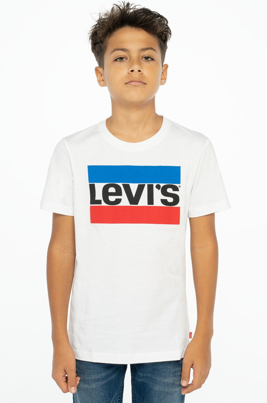 Levi's Dětské tričko bílá barva s potiskem - Pepit.cz