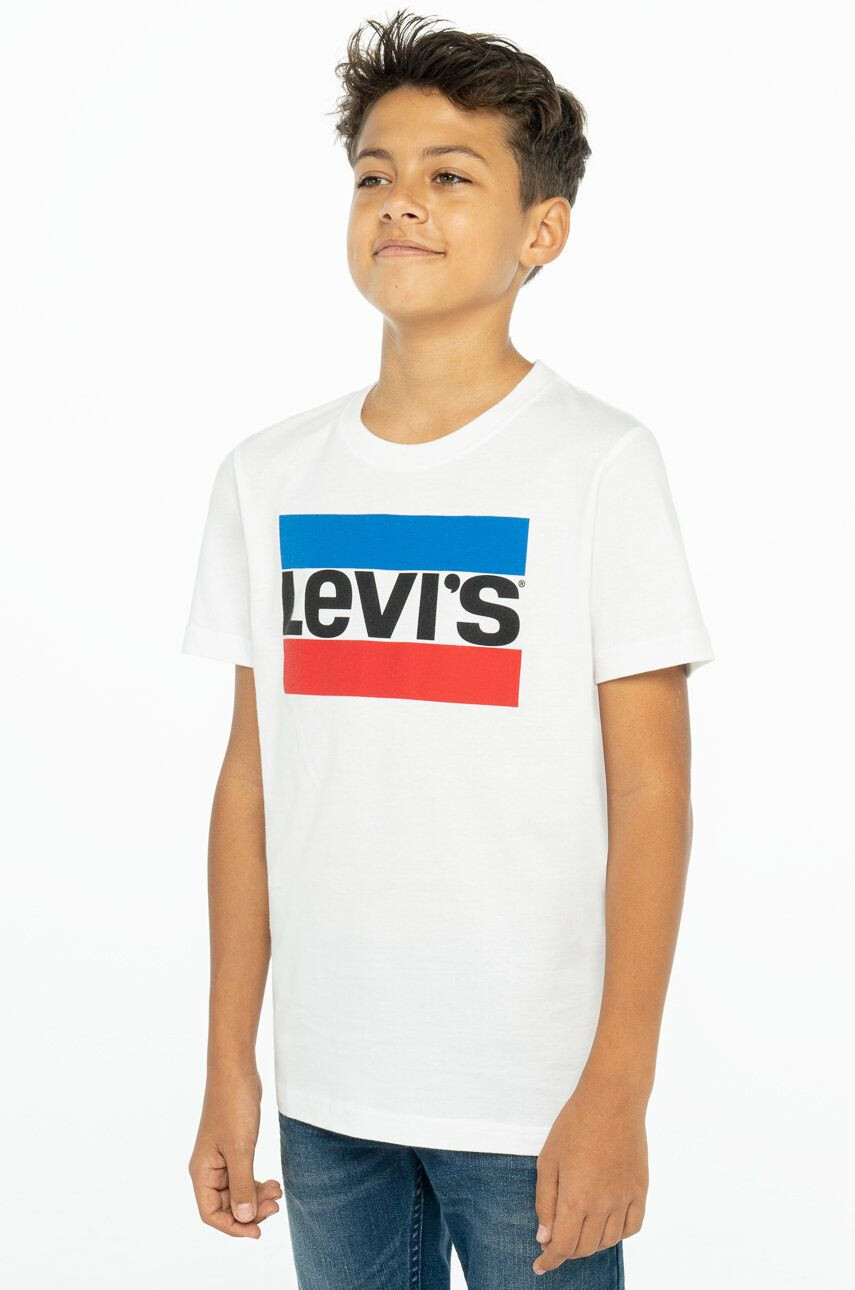 Levi's Dětské tričko bílá barva s potiskem - Pepit.cz