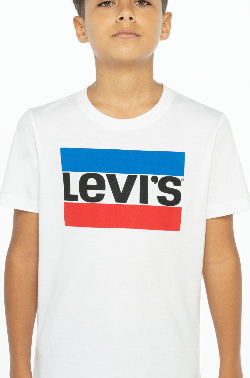 Levi's Dětské tričko bílá barva s potiskem - Pepit.cz