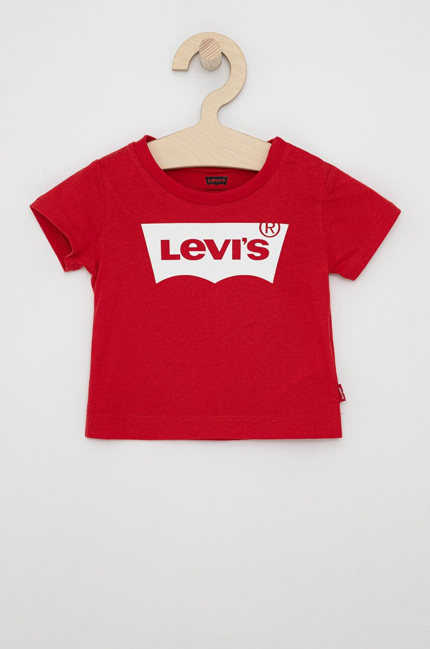 Levi's Dětské tričko červená barva s potiskem - Pepit.cz