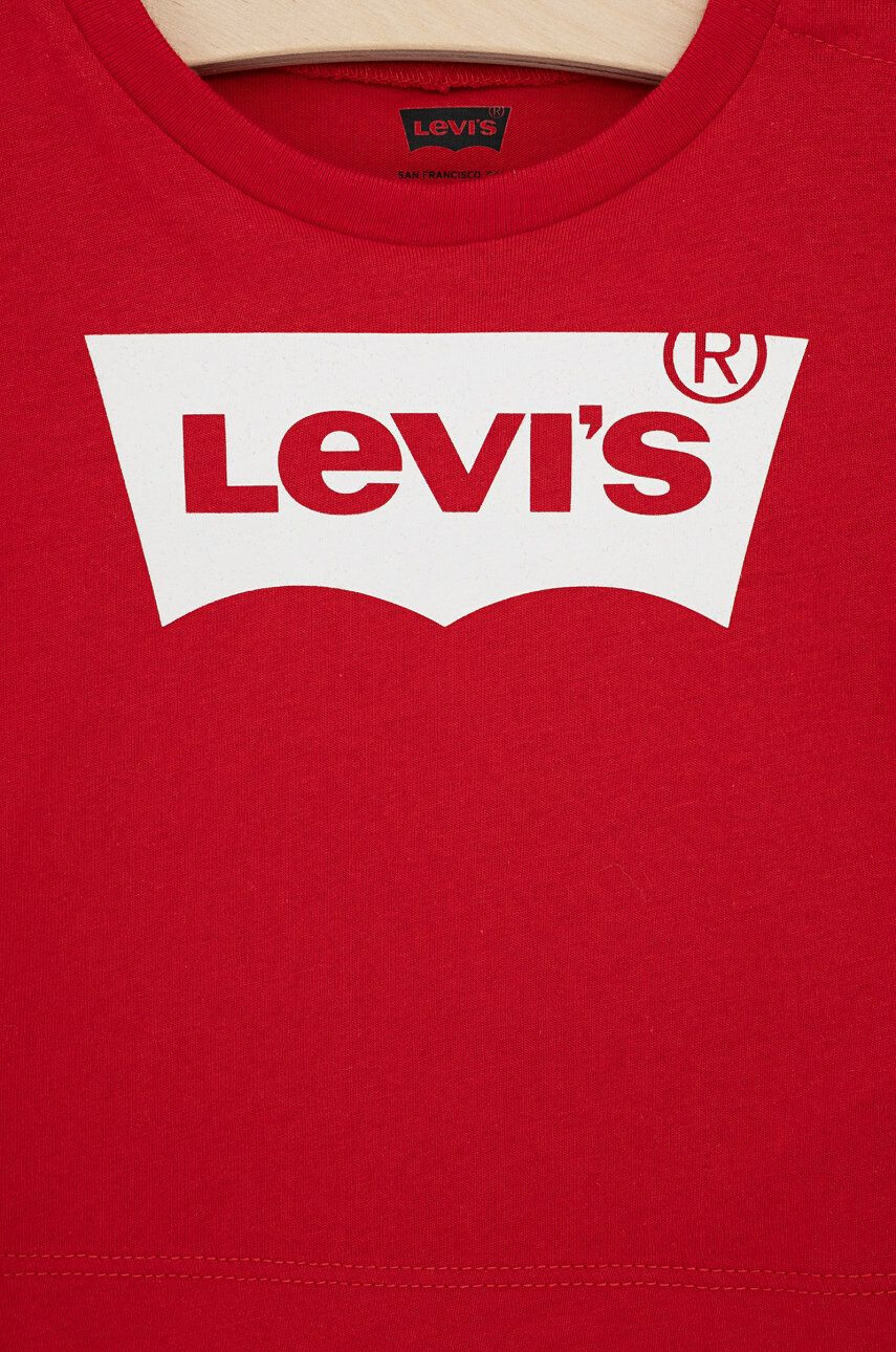 Levi's Dětské tričko červená barva s potiskem - Pepit.cz