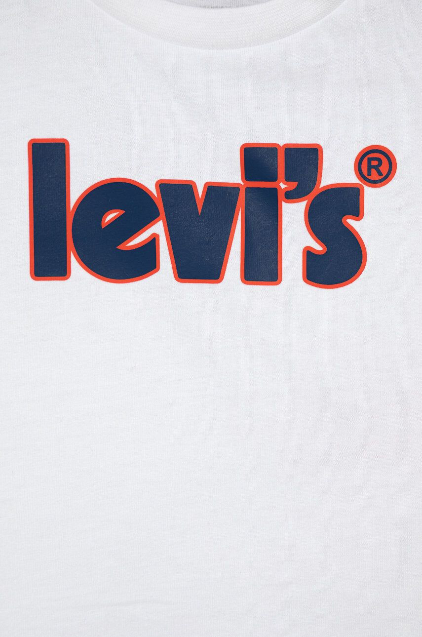 Levi's Dětské tričko bílá barva s potiskem - Pepit.cz