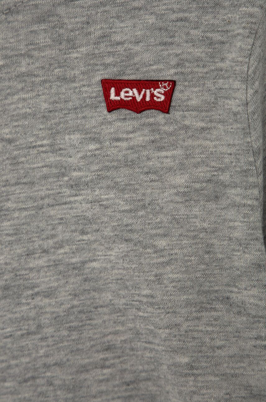 Levi's Dětské tričko s dlouhým rukávem šedá barva hladké - Pepit.cz