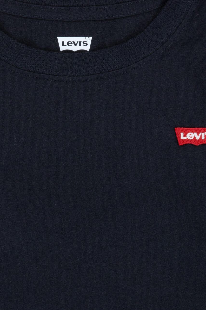 Levi's Dětské tričko s dlouhým rukávem černá barva hladké - Pepit.cz