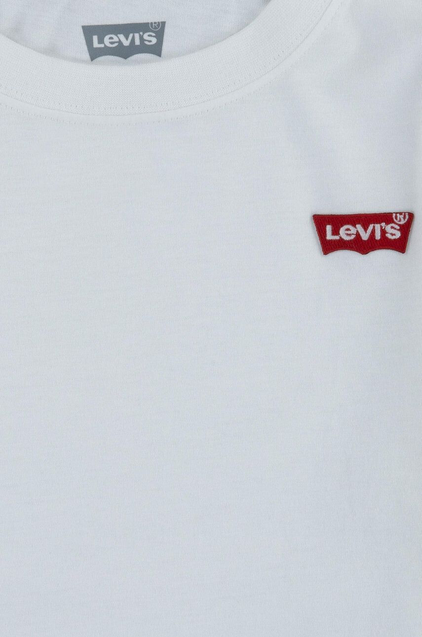 Levi's Dětské tričko s dlouhým rukávem bílá barva hladké - Pepit.cz